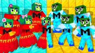 Monster School : Zombie x Squid Game SISTER & BROTHER BATTLE - MInecraft Animation