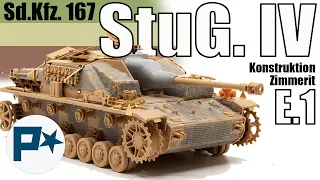 StuG IV, Ep.1. Kit Construction & Zimmerit application highlight the start of a new project.