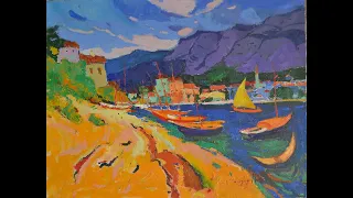 Makarska Riviera _ Oil on Canvas Painting by Shandor Alexander
