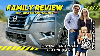 2023 Nissan Armada | Family Review with Child Seat Installation and Real World MPG