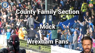 County Family Section Mock Wrexham Fans - Stockport County 5 - Wrexham 0 - 23/09/23