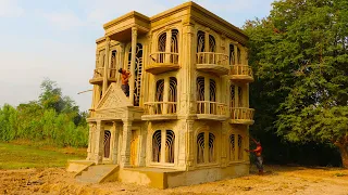 Building Creative A Modern 4-Story Mud Villa House Design In The Forest By Ancient Skills [part 2]