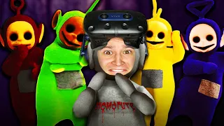 ТЕЛЕПУЗИКИ ХОРРОР В VR. БЕГИ!! (Slendytubbies VR)