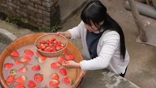 【二米炊烟】Chinese Snacks For New Year 紅紅的草莓制作成各種糖果，年貨小零食就有啦