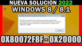 ✅ ERROR Windows 8 / 8.1 al ACTUALIZAR a Windows 10 🔴 0x80072F8F - 0x20000 Media Creation tool FIXED