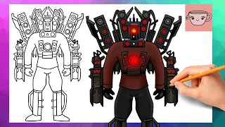 How To Draw Upgraded Titan Speakerman from Skibidi Toilet | Easy Drawing Tutorial