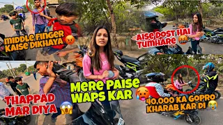 Why I Slapped School Boy?🤬| पागल लड़की ने GoPro ख़राब कर दिया😤| ₹55,000 का नुकसान #extremeroadrage