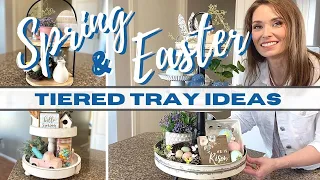 SPRING TIERED TRAY DECOR 2021 |  SPRING & EASTER TIERED TRAY DECORATE WITH ME
