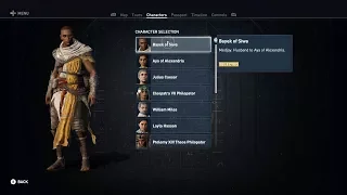 Assassins Creed Origins Discovery Tour all playable characters