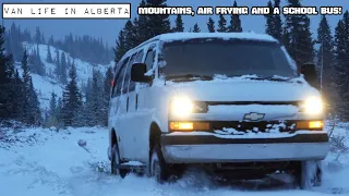 Van Life in Alberta - Mountains, Air Frying, and a School Bus!