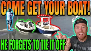 Bonehead Captain LOOSES HIS BOAT! Boat Breaks Free! Boat Fail!- E45