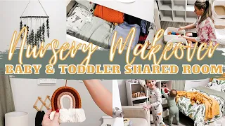 SHARED BABY AND TODDLER ROOM MAKEOVER | NURSERY CLEAN AND DECORATE + ORGANIZE | MarieLove