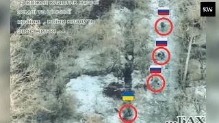 Russian fighters attack Ukrainian positions near Bakhmut / Ukraine war video footage