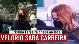 Velorio Sara Carreira - Cristina Ferreira chega ao local