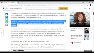 Carol Celico diz que nunca recebeu pensão de Kaká