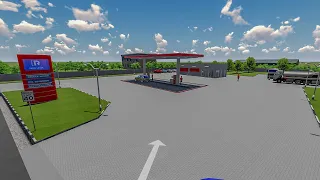 petrol station design animation