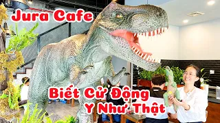 Quán cafe Khủng Long có Mô Hình Khủng Long Khổng Lồ Biết Cử Động Y Như Thật tại Sài Gòn | Jura Cafe