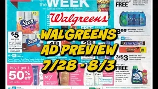 WALGREENS AD PREVIEW (7/28 - 8/3) | 3 FREE TOOTHPASTES!