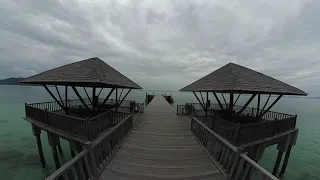 Batu-Batu Resort, Tengah Island (Pulau Tengah), Mersing, Johor. walk through during low tide