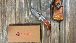 NEDFOSS Damascus Pocket Knife! Unboxing And First Impressions!