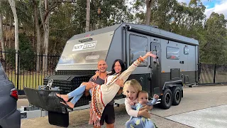 Our First Night in Our Caravan OFF GRID and Picking It Up! 🥳🥳