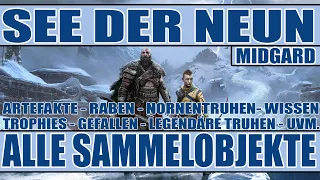 God of War Ragnarök - 100% Guide Midgard - See der Neun - Alle Sammelobjekte