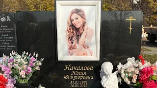 † Могила Юлии Началовой на Троекуровском кладбище. Октябрь 2021