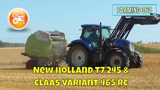 Baling 2021 | New Holland T7.245 & Claas Variant 465 RC