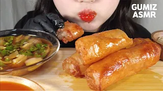 SUB) ASMR really Crispy LARGE COW BEEF INTESTINES MUKBANG