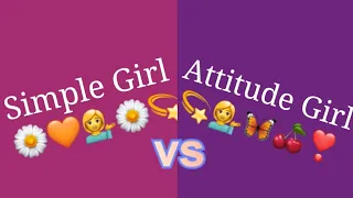 Simple Girl VS Attitude Girl | 👗🦋🦋simple girl dress /Attitude girl dress❤🌼🌸🧡