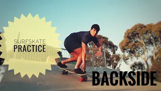 surfskate - Backside snap on ramp (slo mo) // ft. waterborne surf & rail adapter