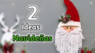 2 Excelentes Ideas NAVIDEÑAS de  2022 🎄 Santa navideño muy fácil y con cartón reciclado.