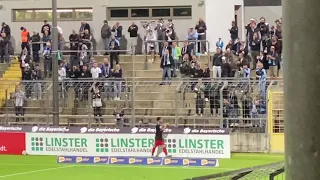 Aaron Berzel - TSV 1860 München - Viktoria Köln - bei seiner Auswechselung und nach dem Spiel