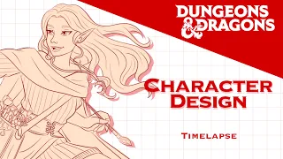 Warlock Artist 🎨 | DnD Character Design | Timelapse