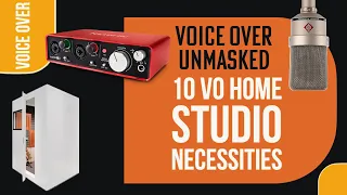 TOP 10 VOICEOVER HOME STUDIO ESSENTIALS #vo #voiceover #homestudio #studio