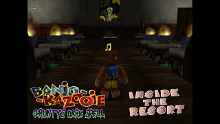 Inside Grunty's Resort - Banjo-Kazooie: Grunty's Dark Spell (Hotel Delfino - Super Mario Sunshine)