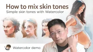 Watercolor Skin Tone - simple skin tones with watercolor