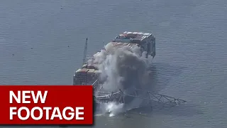 Baltimore Key Bridge: Explosive demolition complete