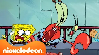 Bob Esponja | Sr. Siriguejo e Plankton Trabalhando JUNTOS Por 10 Minutos Seguidos | Nickelodeon