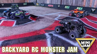 REALISTIC BACKYARD RC MONSTER JAM! - (Mini Jam Show 1)