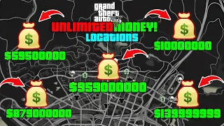 Top 5 Secret UNLIMITED MONEY LOCATIONS in GTA 5 Story Mode 2024! (PC, PS4, PS5, Xbox)