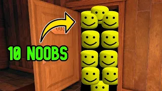 1 pro vs 10 noobs: Roblox Doors Manhunt