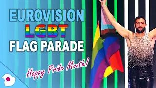 🏳️‍🌈 Delegations supporting the LGBT community during Eurovision Flag Parade 🏳️‍🌈