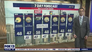 Morning showers, drier conditions in the afternoon for Wednesday | FOX 13 Seattle