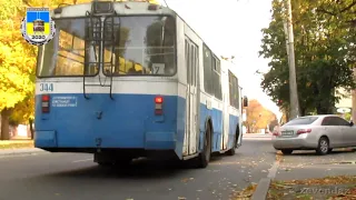 Черкасский троллейбус- ЗиУ-682В №344 18.10.2020