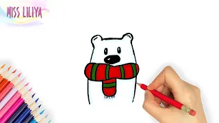 Як намалювати БІЛОГО ВЕДМЕДЯ. How to draw a WHITE BEAR