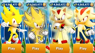 Sonic Dash - Super Shadow vs Super Sonic defeat All Bosses Zazz Eggman All Characters Unlocked