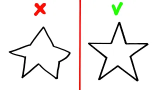 Как нарисовать ровную Звезду, поэтапно, шаг за шагом | Учимся рисовать ЗВЕЗДУ правильно