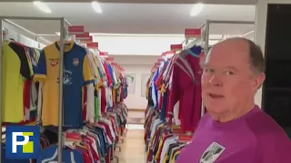 Coleccionista colombiano tiene más de 7,000 camisetas de fútbol 
