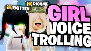 So I Girl VOICE TROLLED As A Pick Me In ROBLOX Voice Chat...